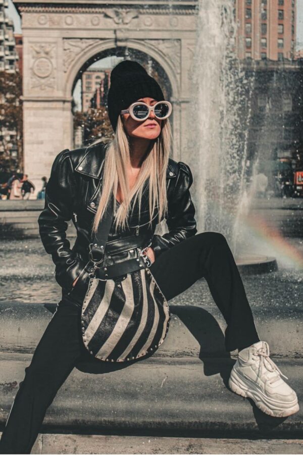 ALPHA CYCLE GEAR Womens Leather motorcycle Jacket For Ladies Brando Cafe Rider Classic Jackets