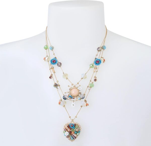 Betsey Johnson Woven Heart Layered Necklace