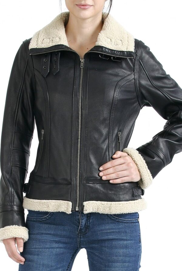 BGSD Women Brittany Lambskin Leather Jacket (Regular & Plus Size & Petite)