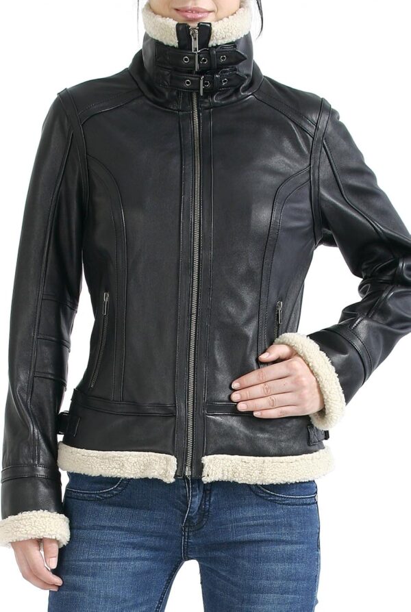BGSD Women Brittany Lambskin Leather Jacket (Regular & Plus Size & Petite)