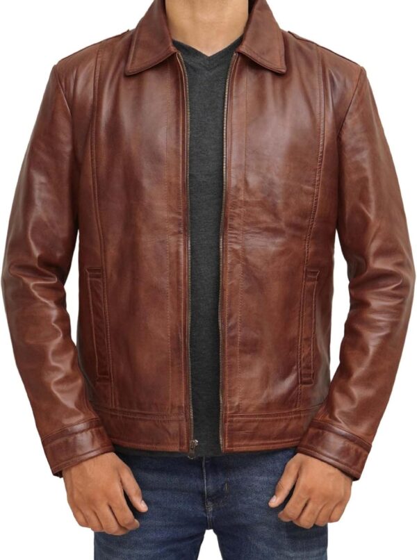 Brown Leather Jacket Men - Black Real Lambskin Mens Leather Jacket