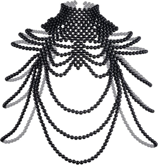 CCbodily Pearl Body Chain Bra - Fashion Shoulder Necklaces Bra Chain Body Jewelry