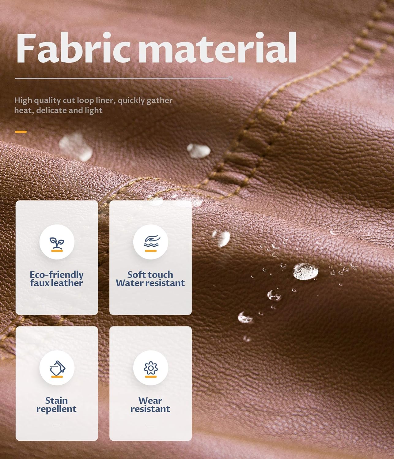 CREATMO US Men's Faux Leather Jacket Motorcycle Jacket Waterproof Windproof PU Moto Vintage Bomber Hoodie with Removable Hood