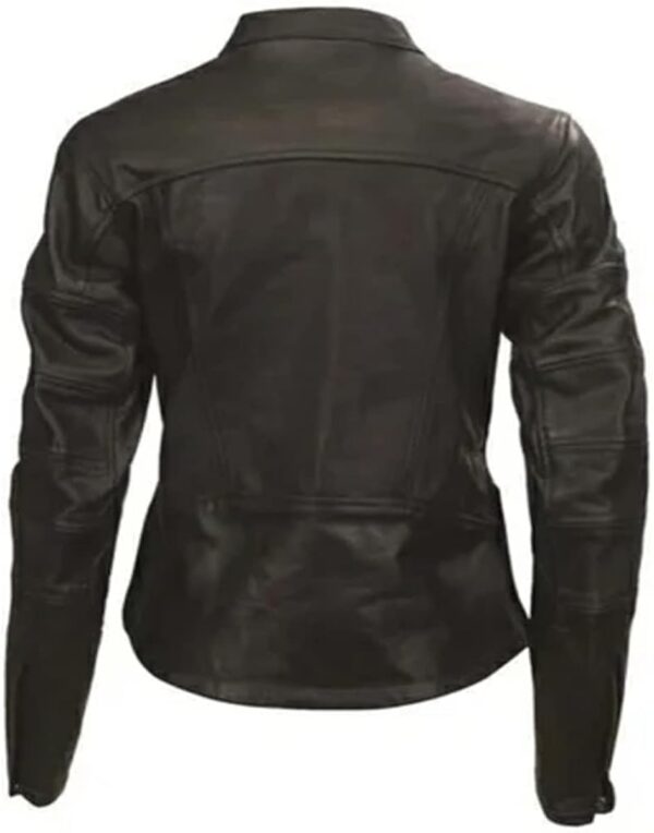 Fasigo Leather Jacket Women - Cafe Racer Real Lambskin Leather Motorcycle Jackets For Women Black And Brown Fades
