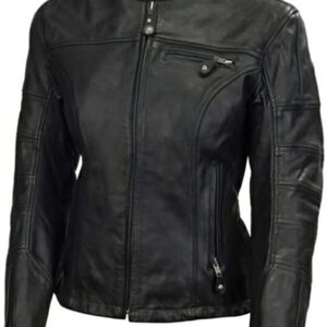 Fasigo Leather Jacket Women - Cafe Racer Real Lambskin Leather Motorcycle Jackets For Women Black And Brown Fades