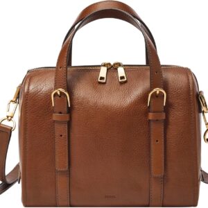 Fossil Women's Carlie Leather Satchel Purse Handbag for Women