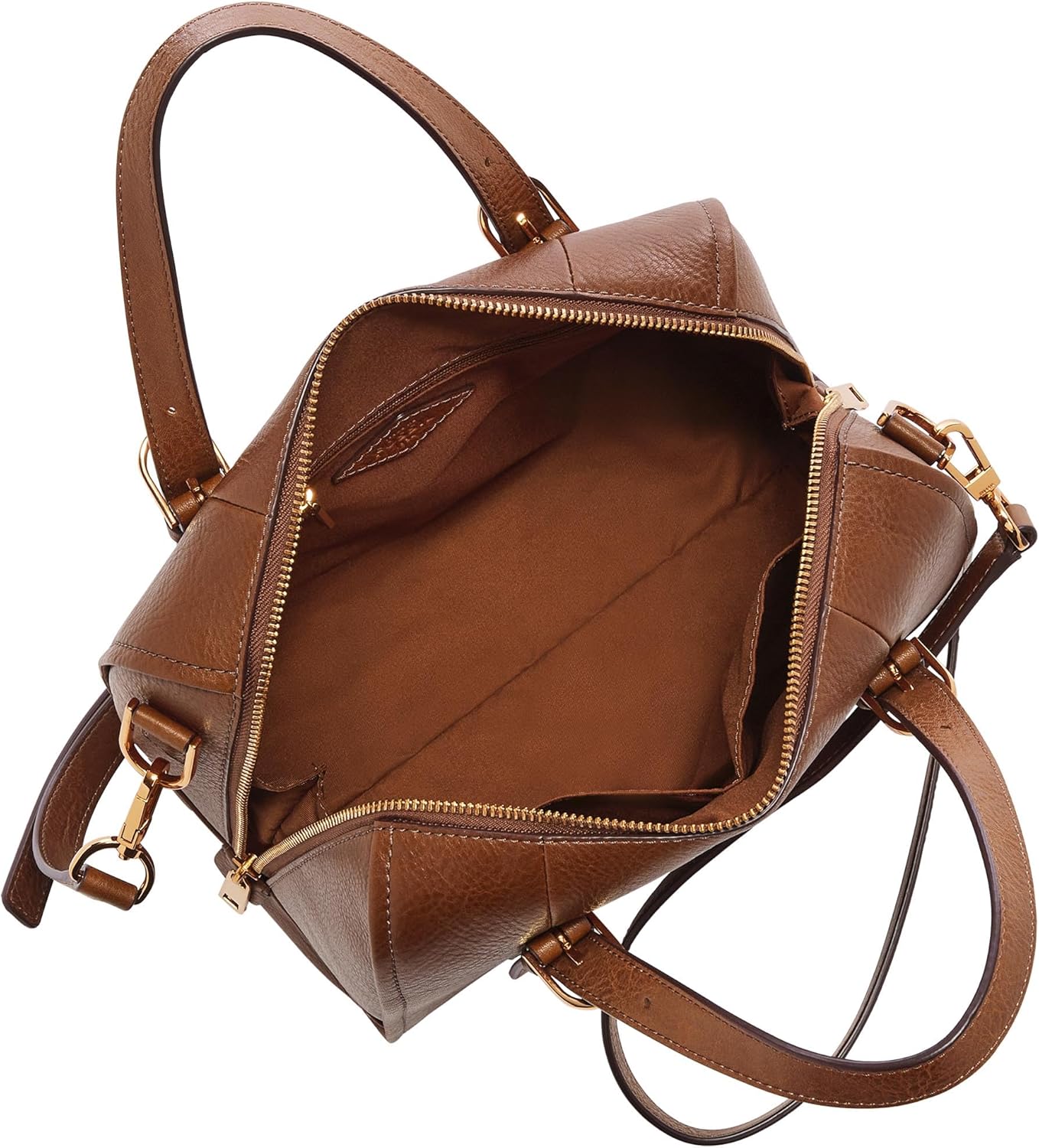 Fossil Women's Carlie Leather Satchel Purse Handbag for Women