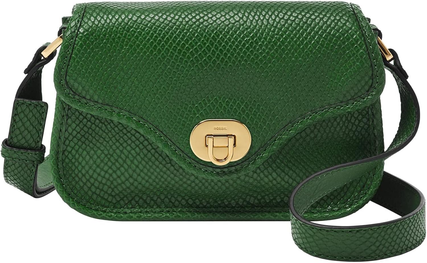 Fossil Women's Heritage Leather Mini Flap Crossbody Purse Handbag for Women