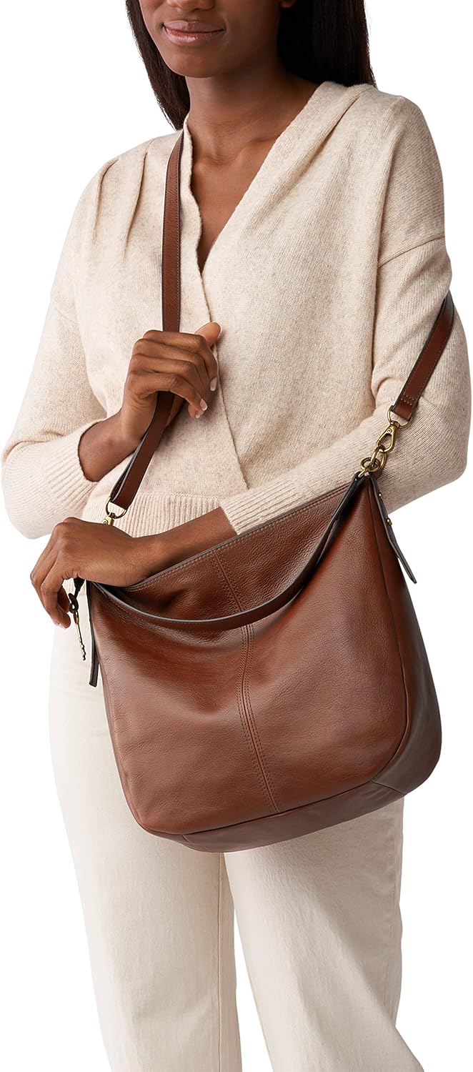 Fossil Women's Jolie Leather Hobo Purse Handbag for Women