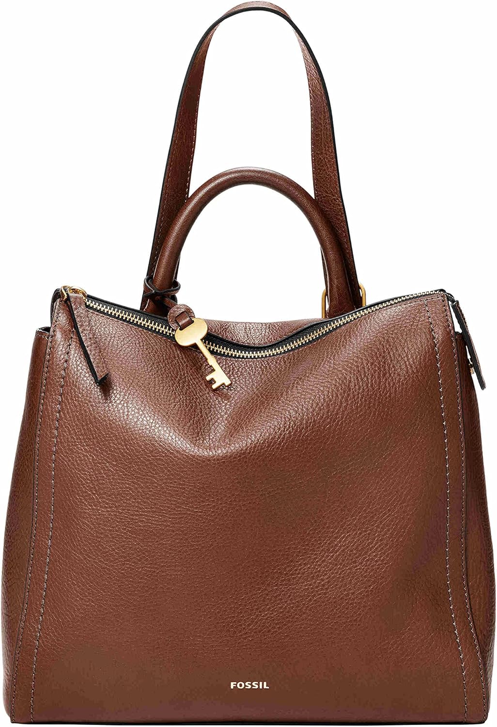 Fossil Women's Parker Leather Convertible Small Backpack Purse Handbag, Brown (Model: ZB1514200)