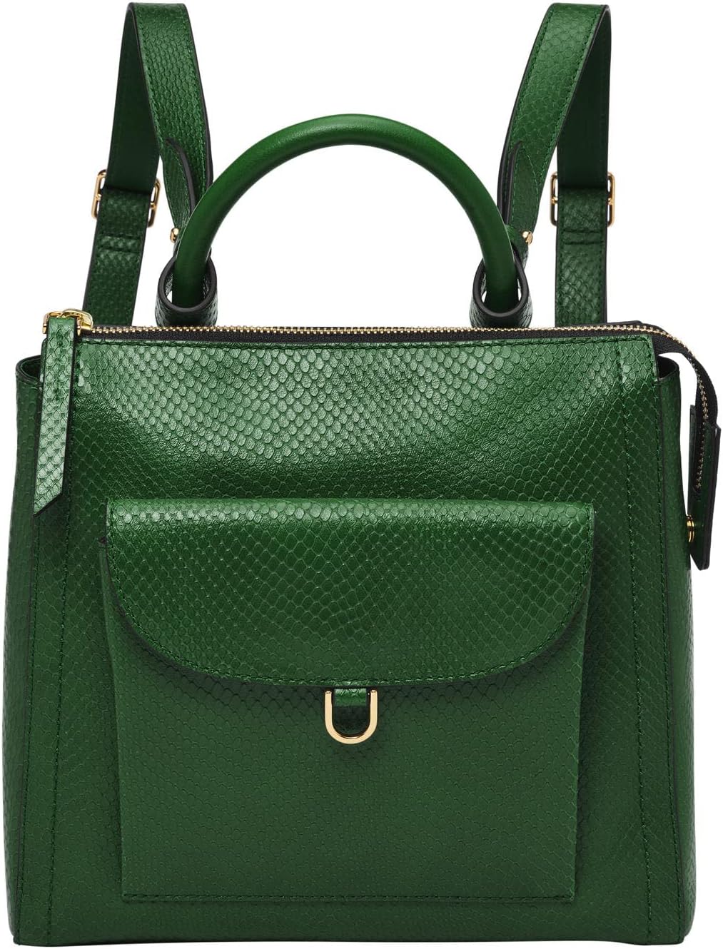 Fossil Women's Parker Leather Convertible Small Backpack Purse Handbag, Brown (Model: ZB1514200)