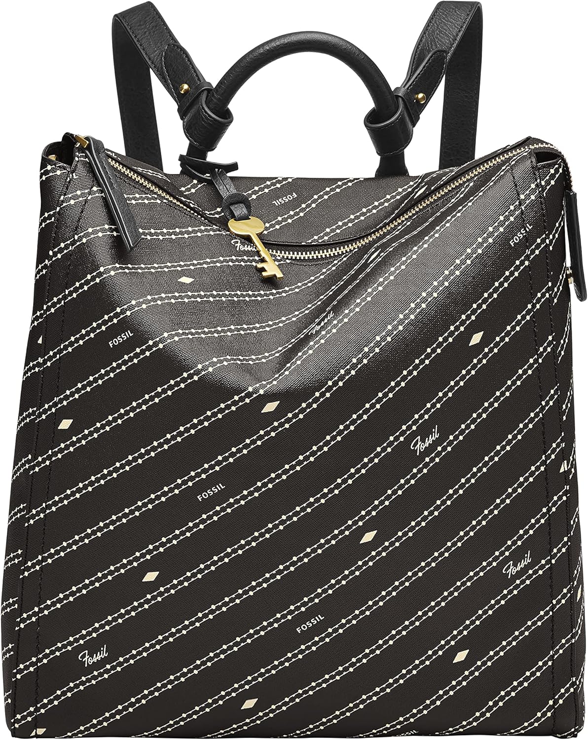 Fossil Women's Parker Leather Convertible Small Backpack Purse Handbag, Brown (Model: ZB1514200)