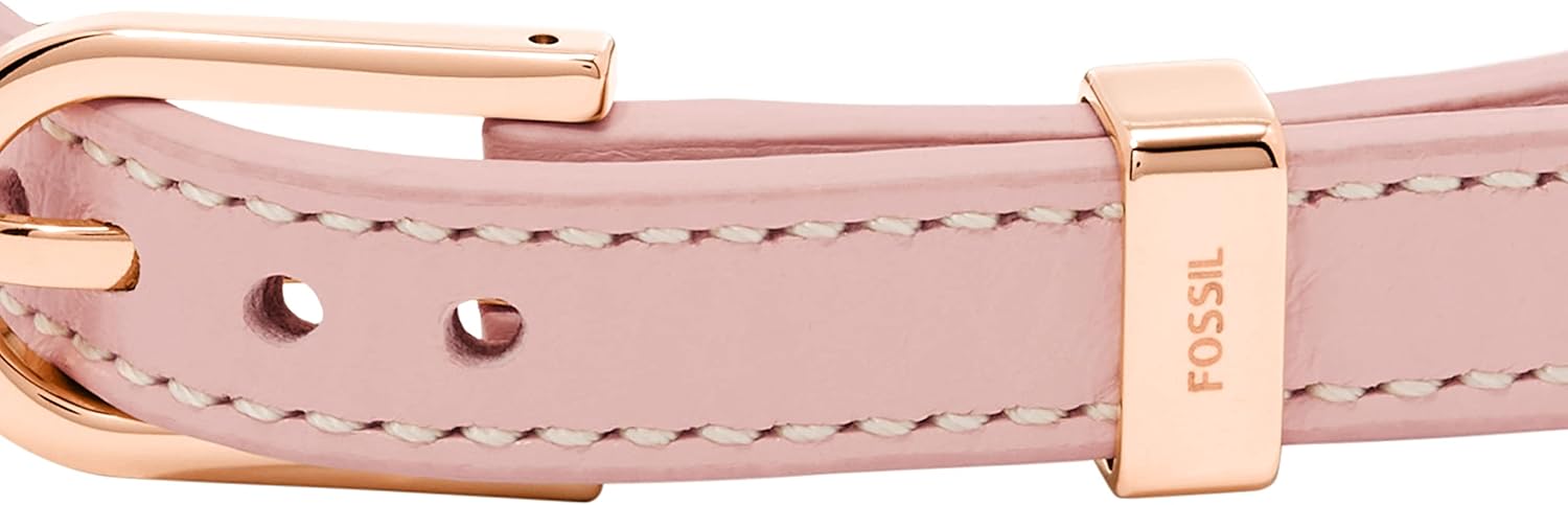 Fossil Women's Stainless Steel and Genuine Leather Bracelet for Women