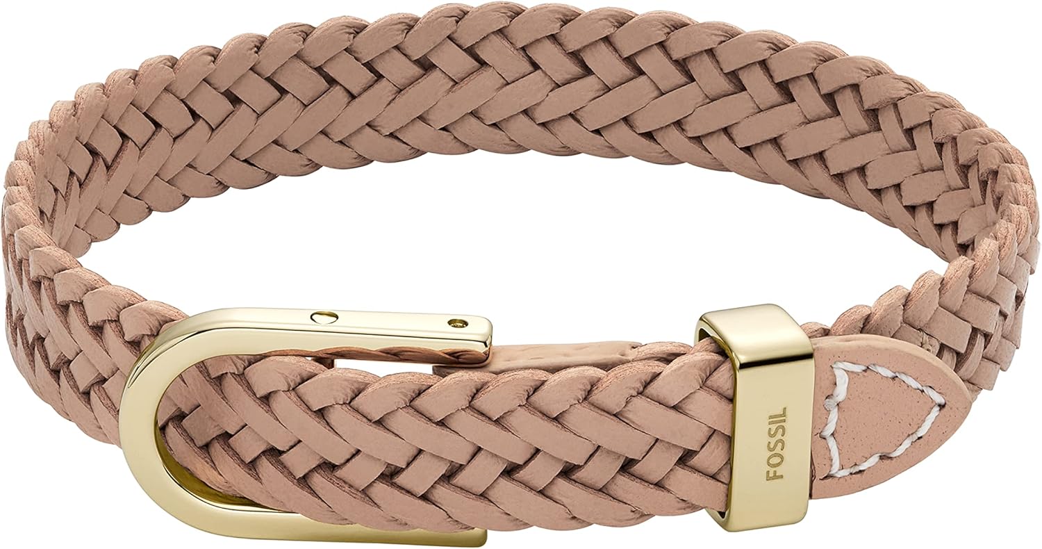 Fossil Women's Stainless Steel and Genuine Leather Bracelet for Women