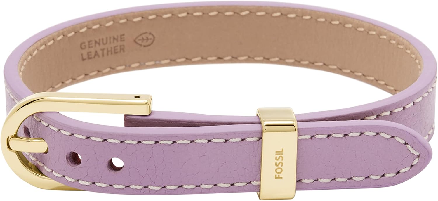 Fossil Women's Stainless Steel and Genuine Leather Bracelet for Women