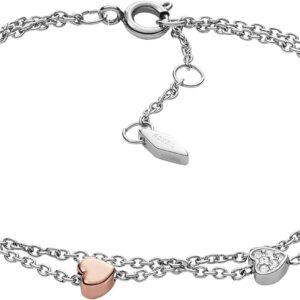 Fossil Women's Sterling Silver or Silver-Tone Stainless Steel Chain Bracelet for Women