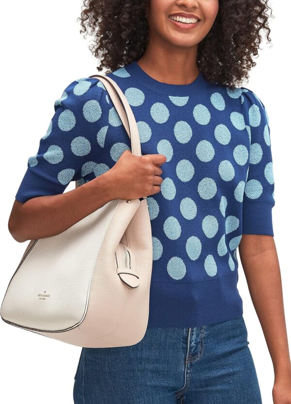 Kate Spade Leila Colorblock Medium Triple Compartment Shoulder Bag Purse Handbag, WARM BEIGE MULTI