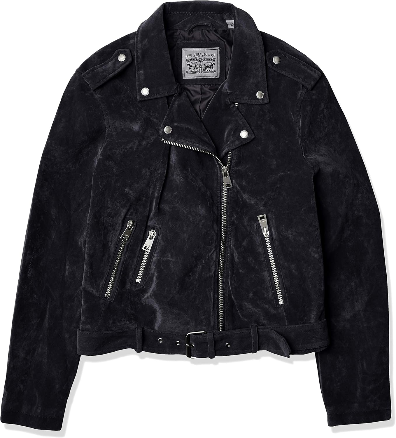 Levi's Women's Faux Leather Belted Motorcycle Jacket (Standard & Plus Sizes)