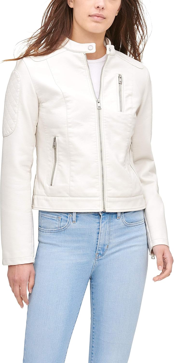 Levi's Women's Faux Leather Motocross Racer Jacket (Standard and Plus)