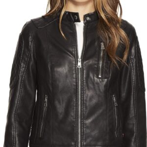 Levi's Women's Faux Leather Motocross Racer Jacket (Standard and Plus)
