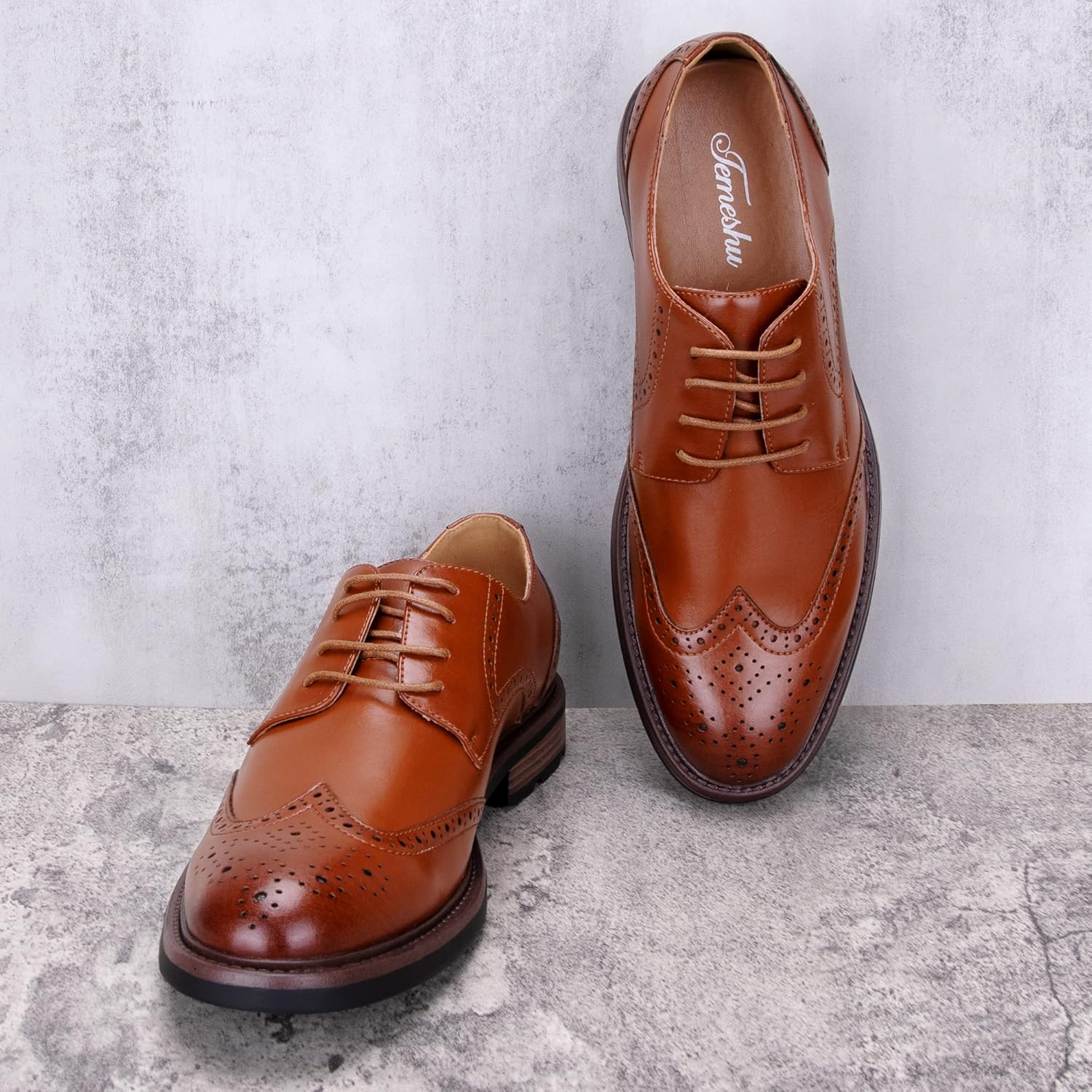 Men's Casual Dress Shoes Lace Up Classic Oxfords Shoes for Men DS13