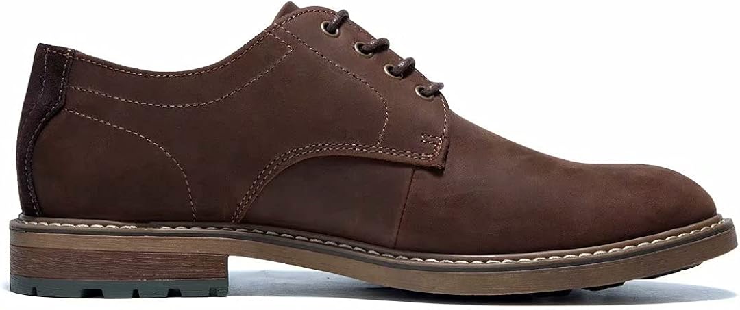 Men's Oxford, Plain Toe Genuine Leather Dress Shoes