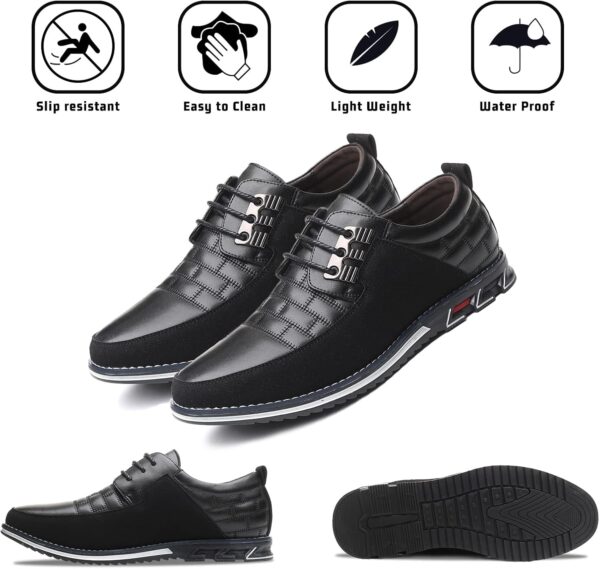 Mens Dress Shoes Casual Business Oxford Derby Orthopedic Leather Shoes Simple Lace-up Walk Loafers Flats Shoes for Men