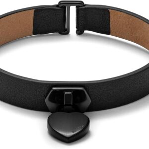 MVMT Leather Heartlock Bracelet for Women