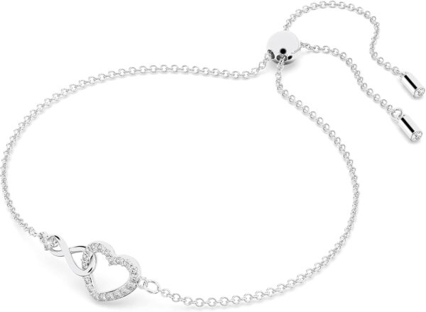 Swarovski Infinity Heart Jewelry Collection, Necklaces and Bracelets, Rose Gold & Rhodium Tone Finish, Clear Crystals