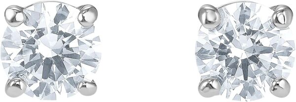 Swarovski Tennis Bracelet and Earring Jewelry Collection, Rhodium Finish, Clear Crystals