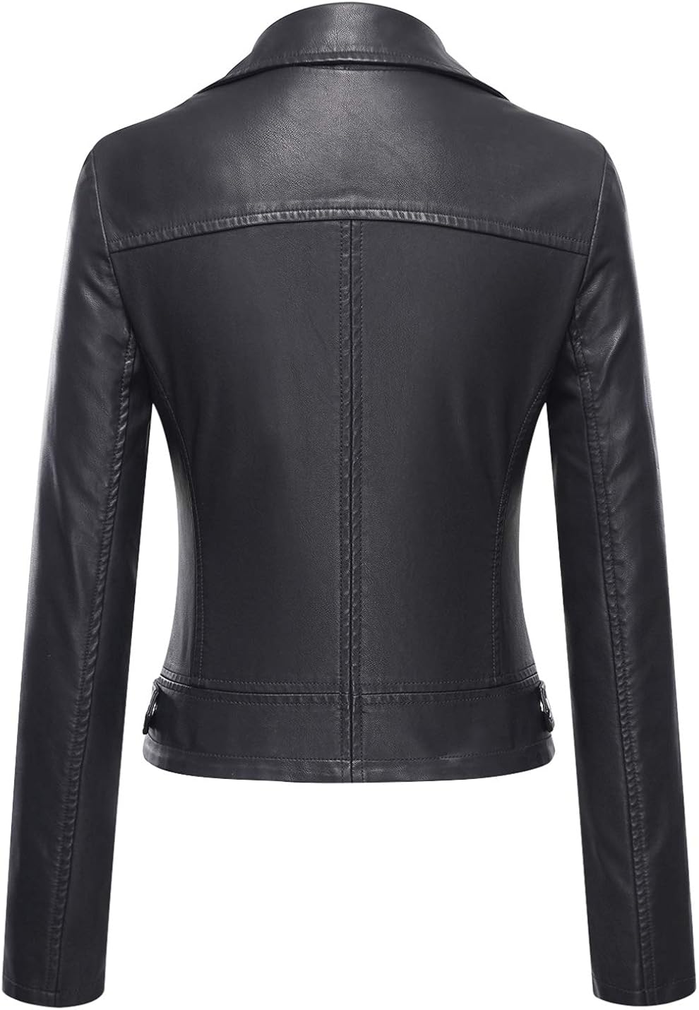 Tanming Women's Faux Leather Moto Biker Short Coat Jacket
