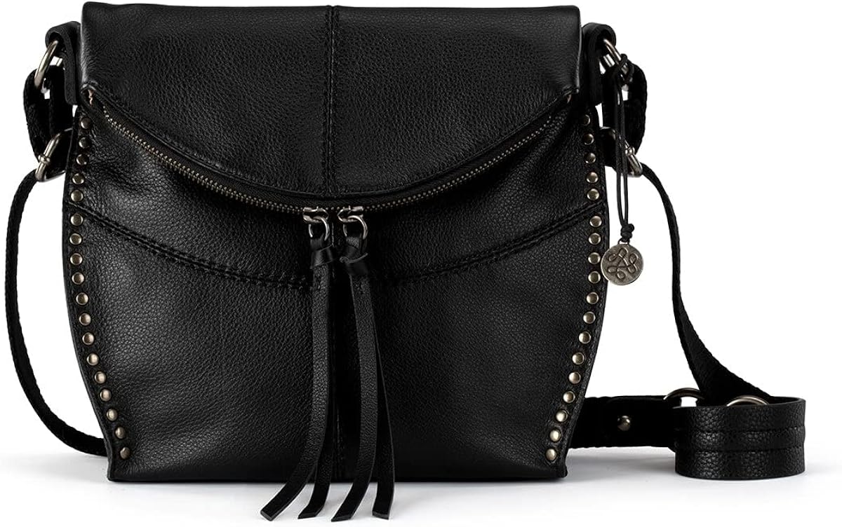 The Sak Silverlake Crossbody Bag in Leather, Casual Purse with Adjustable Strap & Zipper Pockets