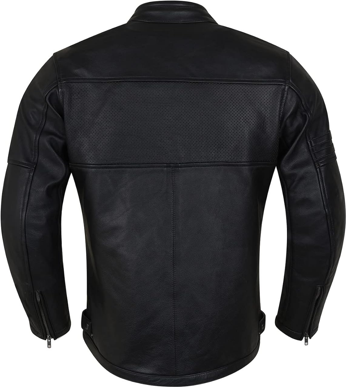 Vance Leathers' Men's Commuter Cafe Racer Motorcycle Leather Jacket with Armor