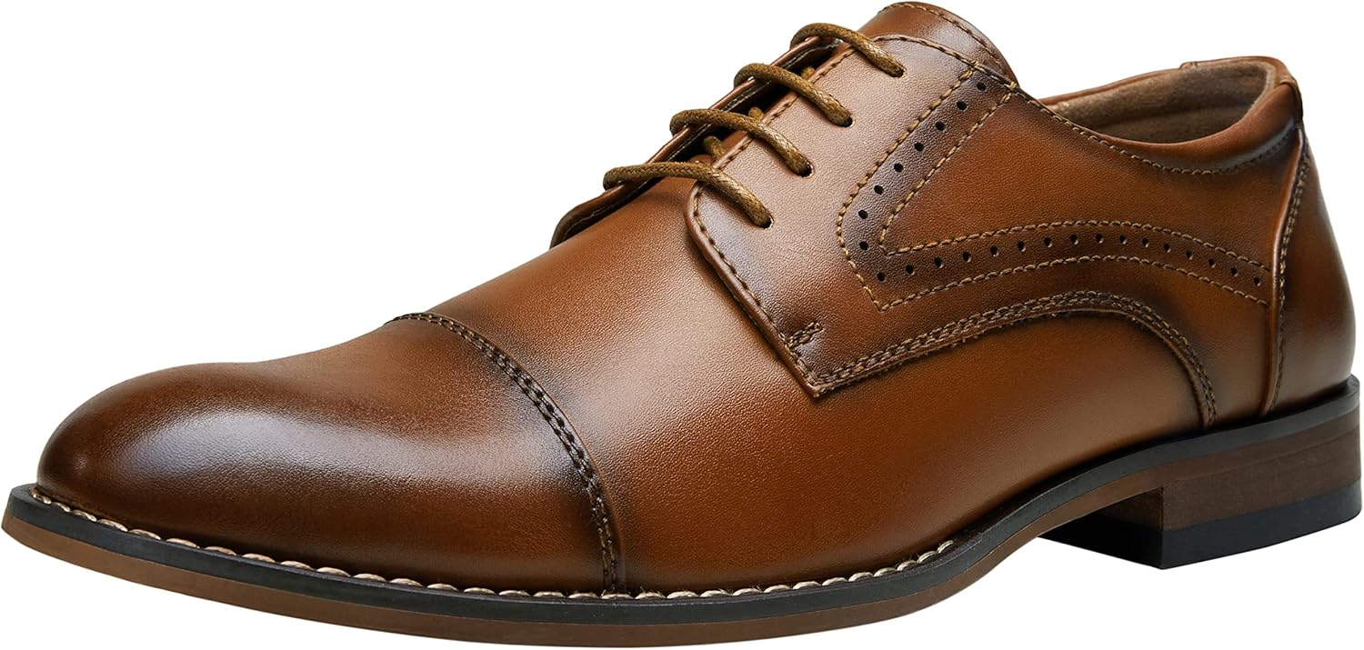 Vostey Men's Dress Shoes Classic Wingtip Brogue Men Oxfords