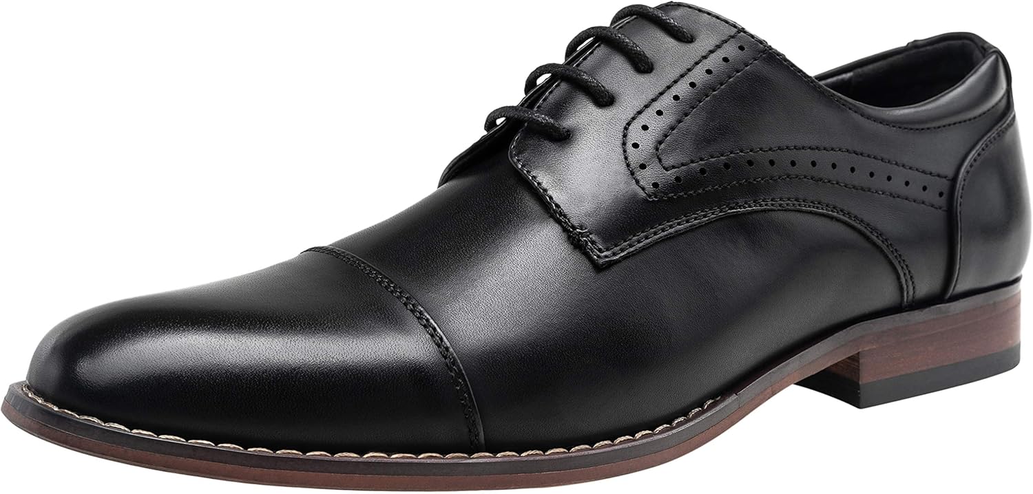 Vostey Men's Dress Shoes Classic Wingtip Brogue Men Oxfords