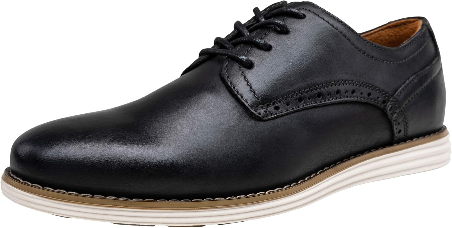 Vostey Men's Dress Shoes Leather Casual Dress Shoes for Men Leather Business Oxford Shoes for Men