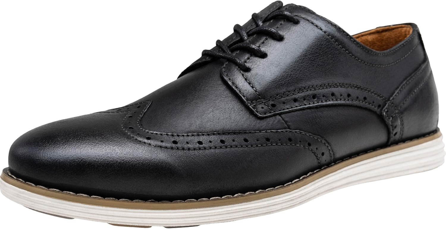 Vostey Men's Dress Shoes Leather Casual Dress Shoes for Men Leather Business Oxford Shoes for Men