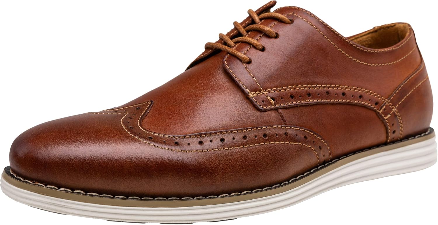 Vostey Men's Dress Shoes Leather Casual Dress Shoes for Men Leather Business Oxford Shoes for Men