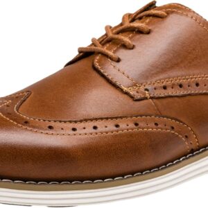 Vostey Men's Dress Shoes Leather Casual Dress Shoes for Men Leather Business Oxford Shoes for Men