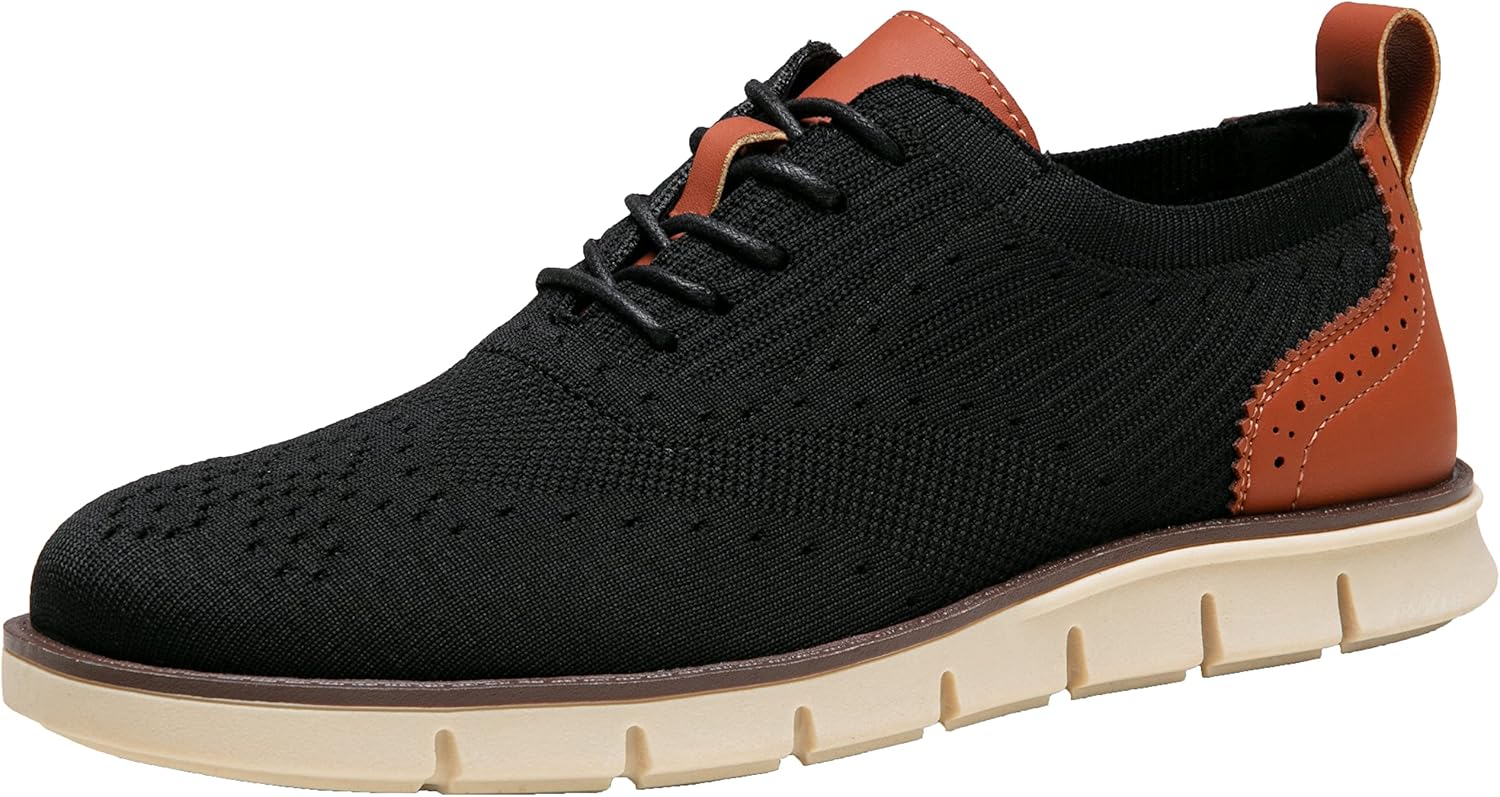 VOSTEY Men's Fashion Sneakers Breathable Casual Shoes Business Causal Flat