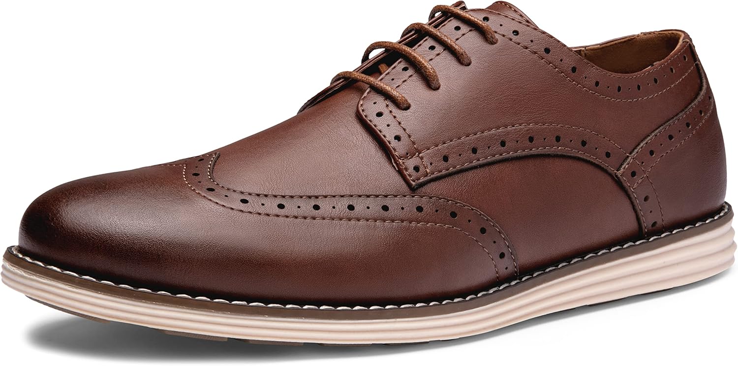 VOSTEY Men's Fashion Sneakers Breathable Casual Shoes Business Causal Flat