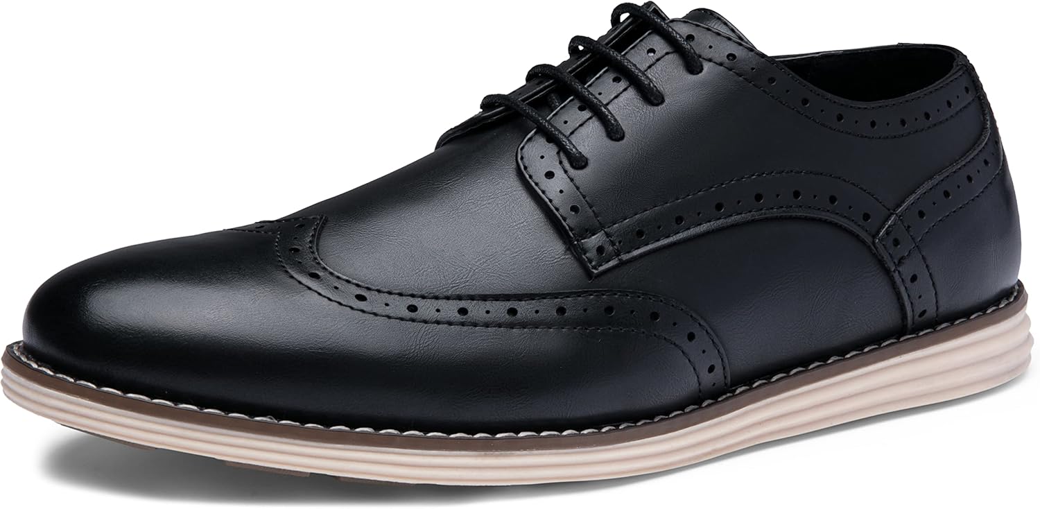 VOSTEY Men's Fashion Sneakers Breathable Casual Shoes Business Causal Flat