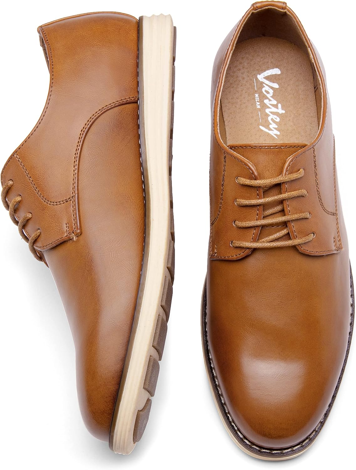 VOSTEY Men's Fashion Sneakers Breathable Casual Shoes Business Causal Flat