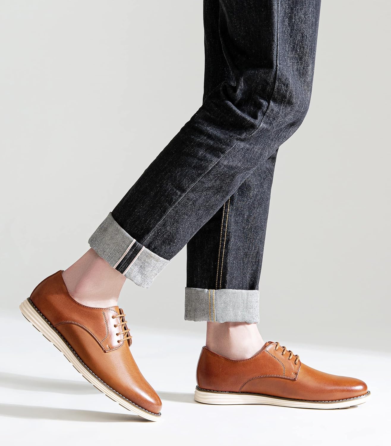 VOSTEY Men's Fashion Sneakers Breathable Casual Shoes Business Causal Flat