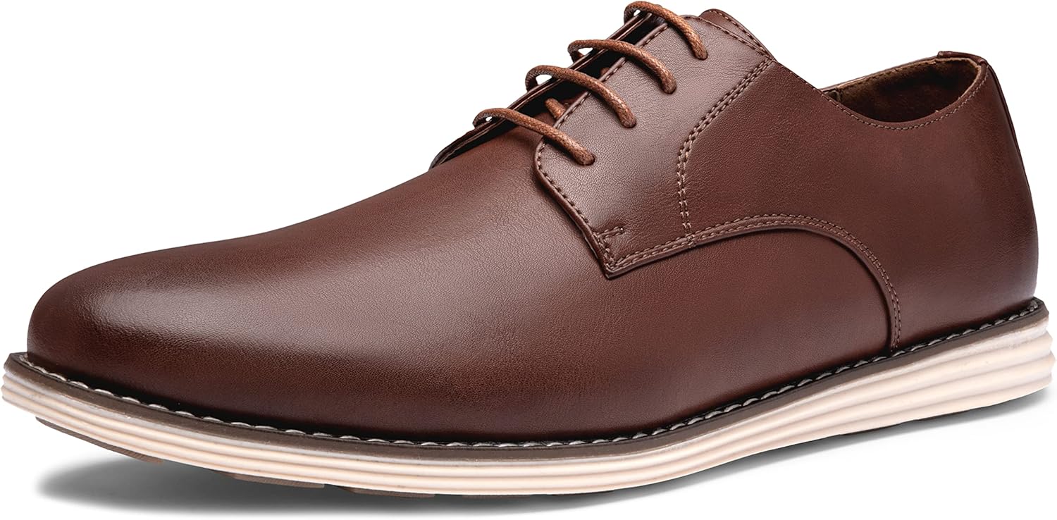 VOSTEY Men's Fashion Sneakers Breathable Casual Shoes Business Causal Flat