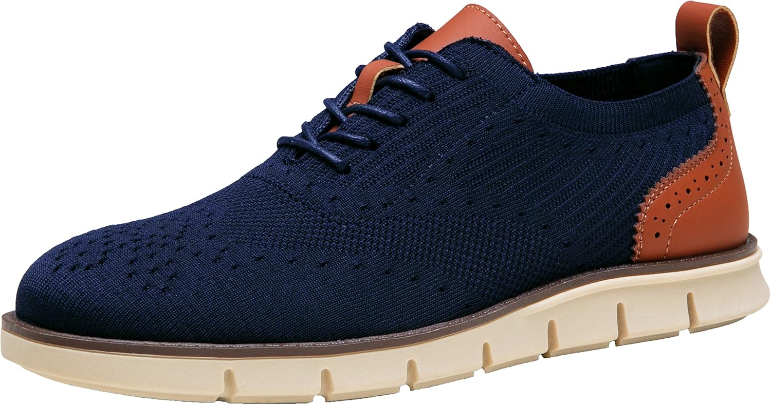 VOSTEY Men's Fashion Sneakers Breathable Casual Shoes Business Causal Flat