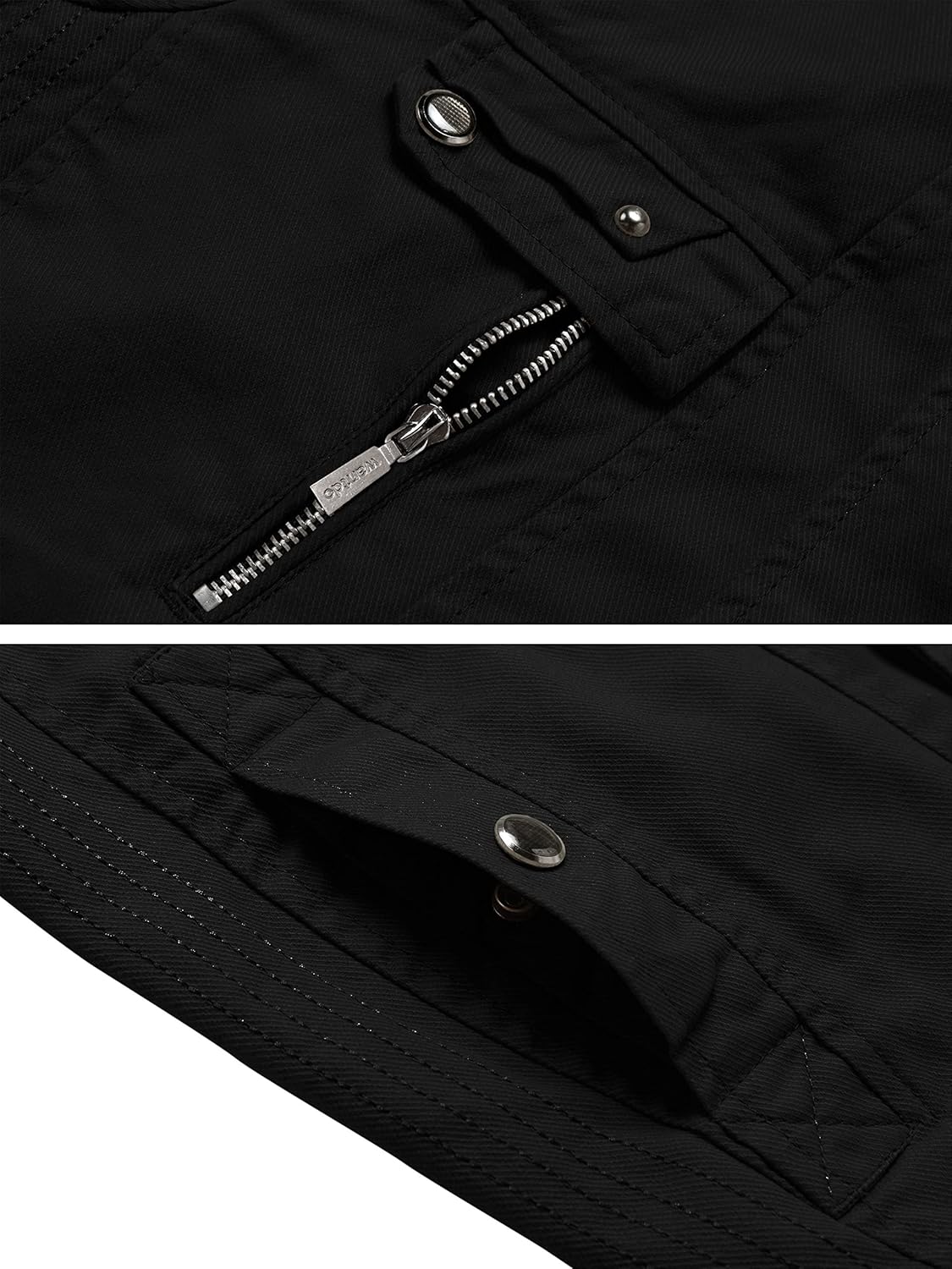 Wantdo Men's Cotton Lightweight Jacket Military Jacket Casual Field Coat Windbreaker