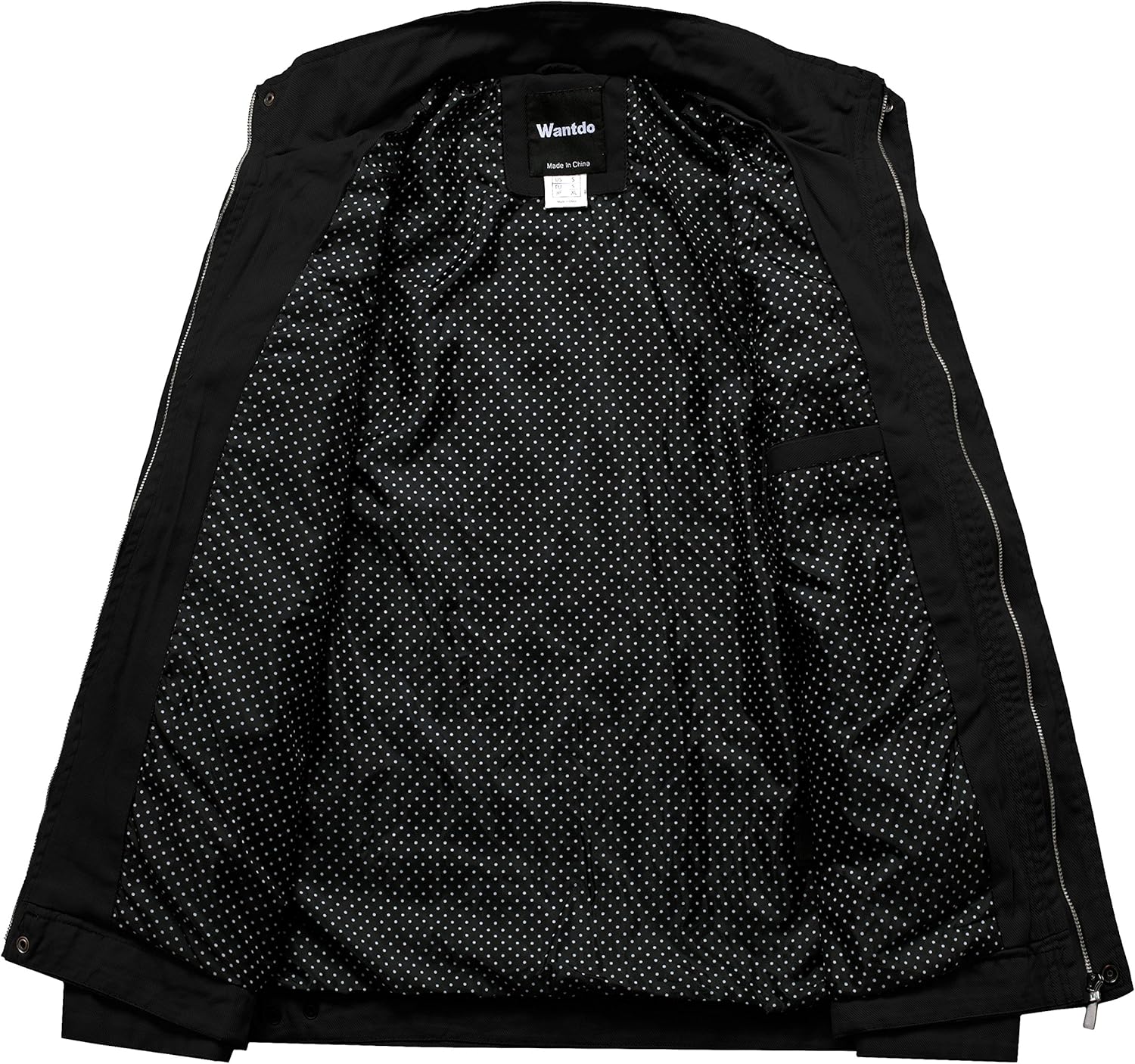 Wantdo Men's Cotton Lightweight Jacket Military Jacket Casual Field Coat Windbreaker