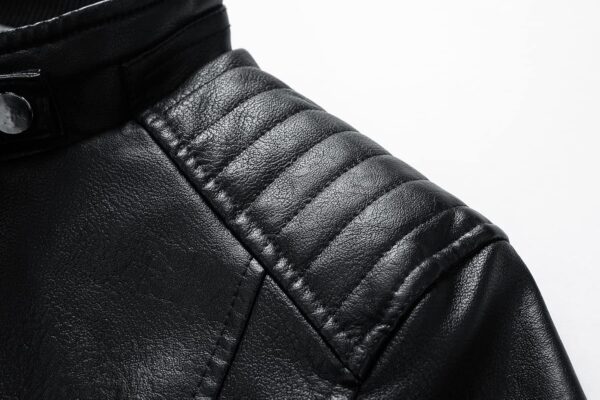 Womleys Mens Casual Stand Collar Faux Leather Jacket Biker Motorcycle Jackets