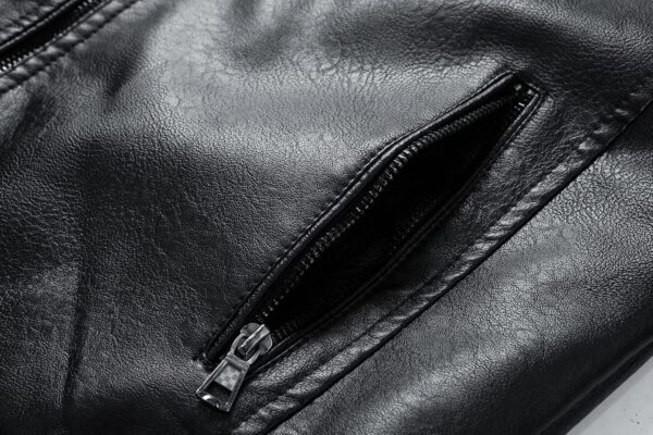 Womleys Mens Casual Stand Collar Faux Leather Jacket Biker Motorcycle Jackets